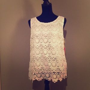 Lilly Pulitzer for Target White Lace Tank